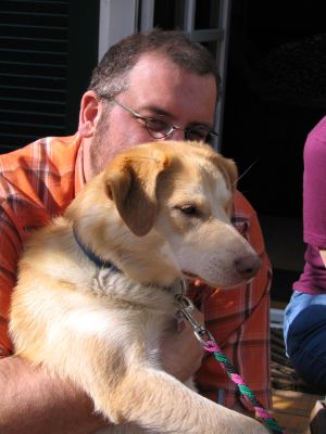 Cookie und ihr Herrchen